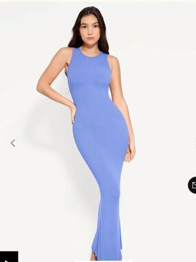 Shapewear Modal Sleeveless Crew Neck Slimming Maxi Dress